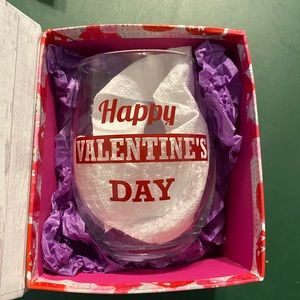Valentine’s Day wine glass